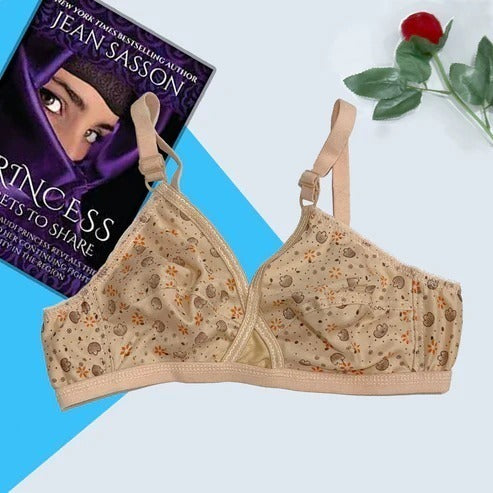 Pack of 4 Cotton & Jersey Bras for Women & Girls – Soft, Comfortable, Full Coverage (Sizes 32–42)