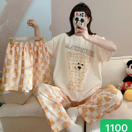 Premium 3-Piece Soft Cotton Branded Set – Free Size (28-38)