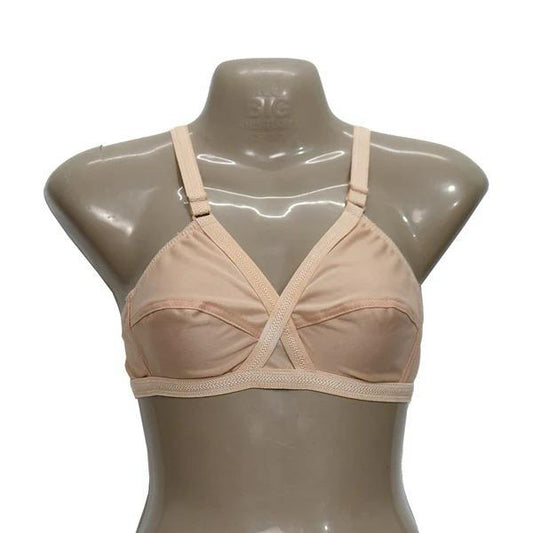 Local Jersey Cotton Fabric Bra Pack of 4 – Comfortable & Soft Daily Wear (Sizes 32–42)